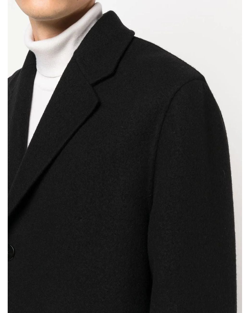 Jil Sander Black Wool Coat for men