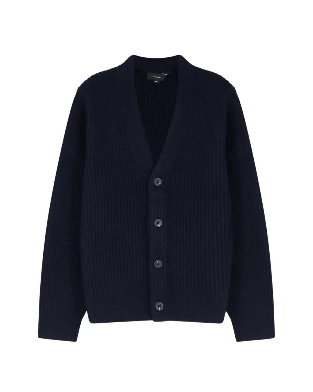 Vince Blue Ribbed-Knit Cardigan for men