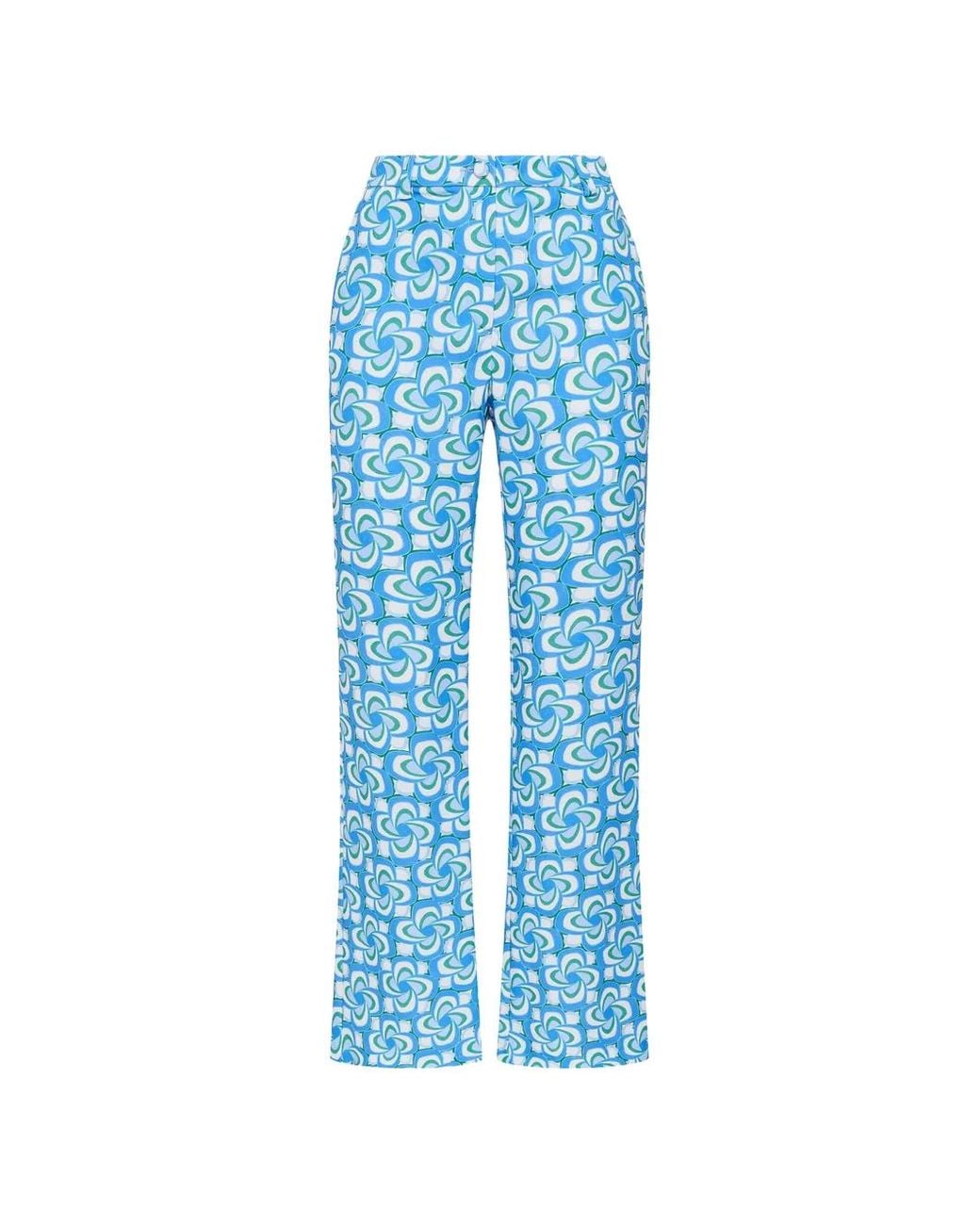 Maliparmi Blue Printed Trousers