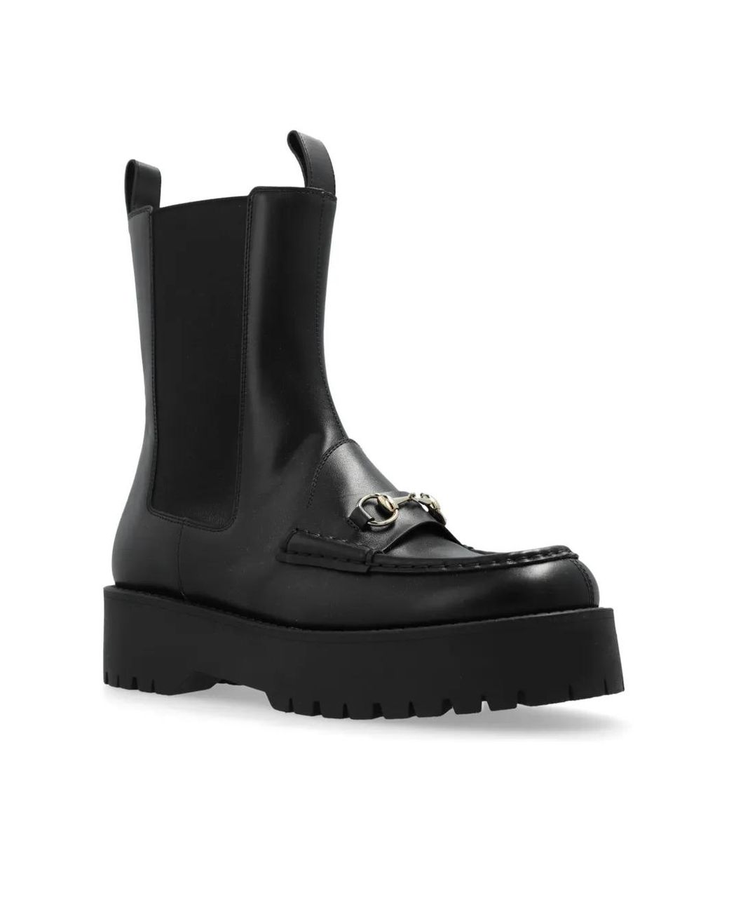 Gucci Black Leather Shoes 'Betis Glamour'