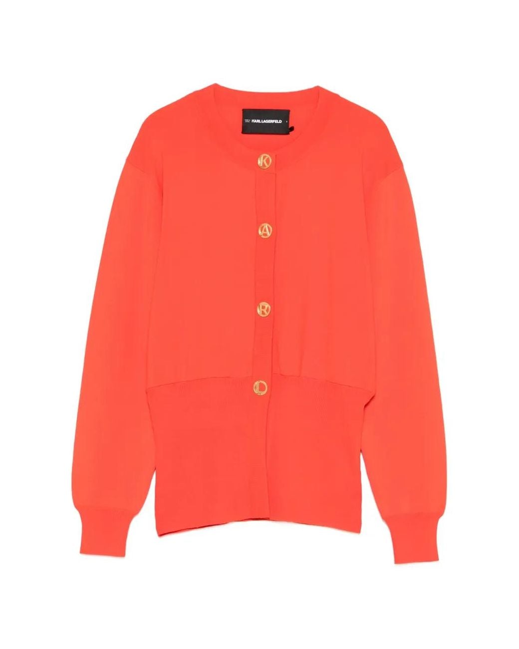 Karl Lagerfeld Red Cardigan À Boutons Logo