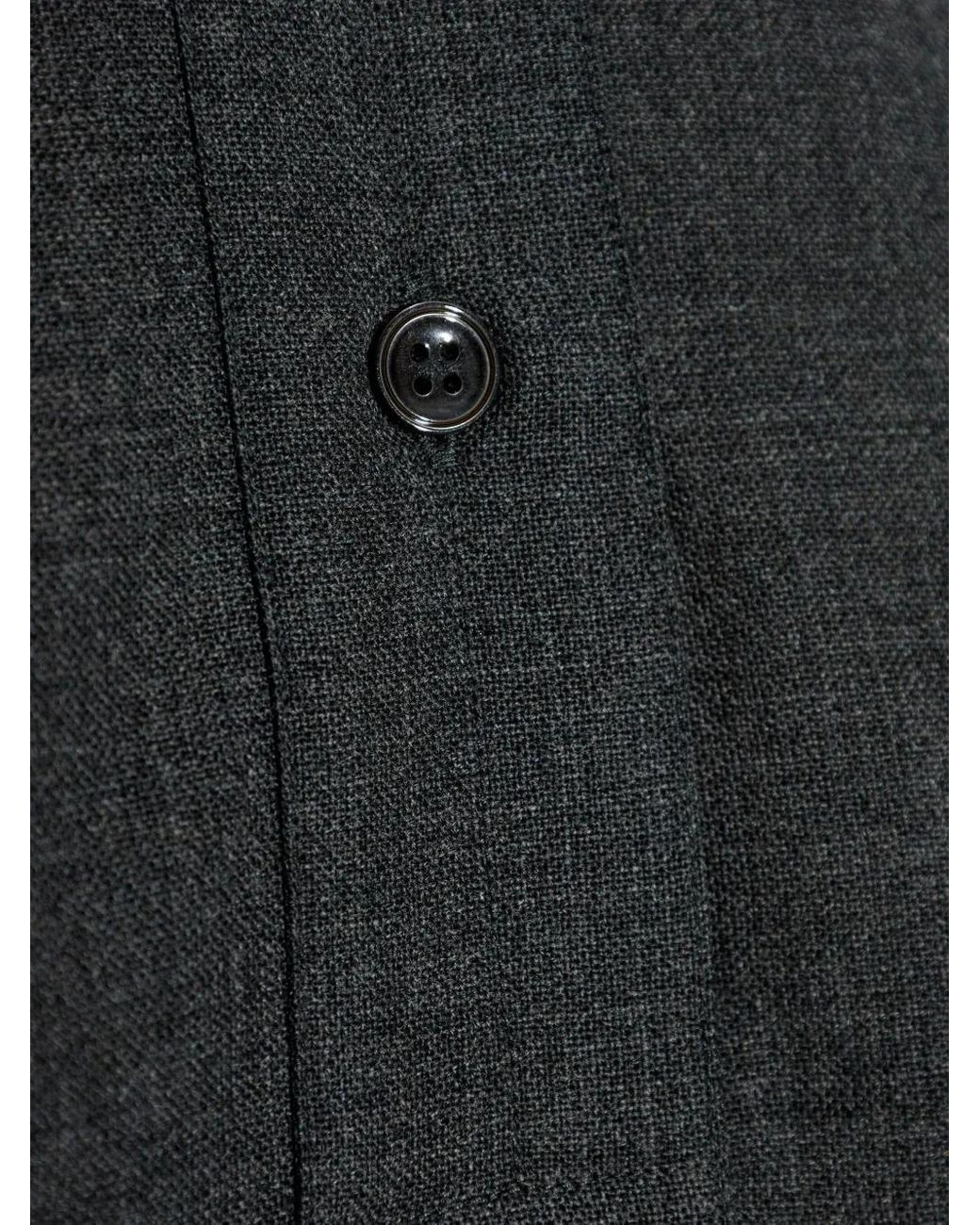 Studio Nicholson Long-Sleeve Polo Top in Grey | Lyst UK