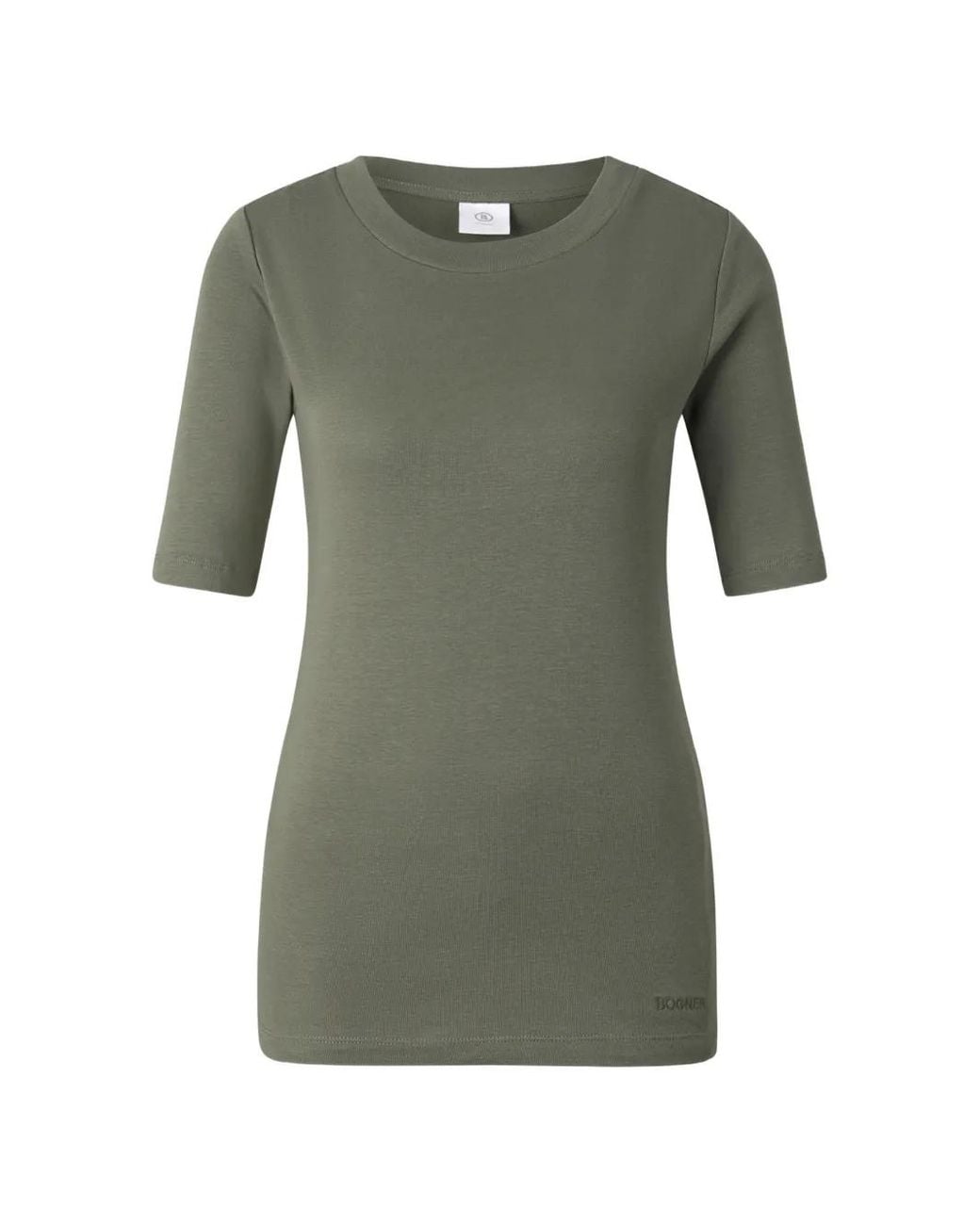 Bogner Green Nikini Logo-Stitch T-Shirt