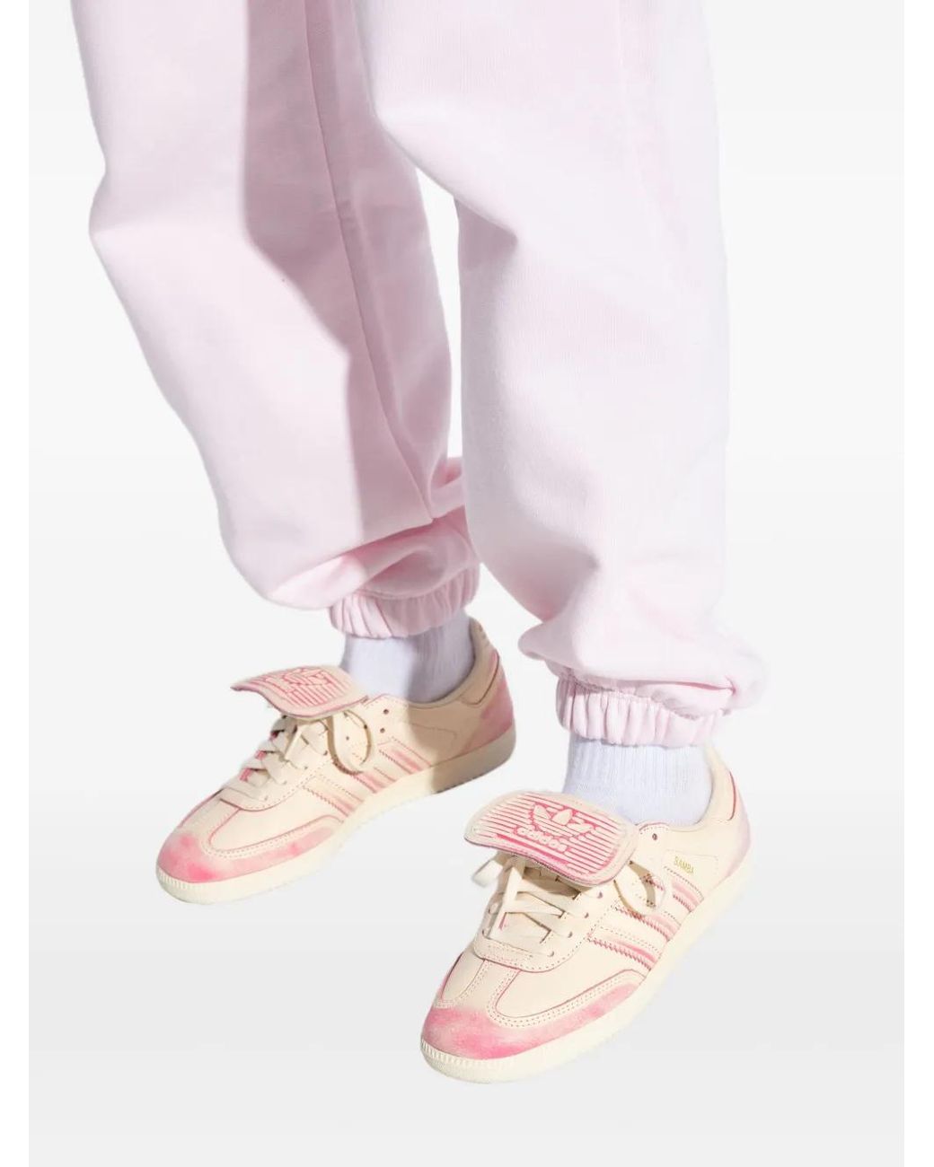 Adidas Pink Samba Long Tongue Sneakers