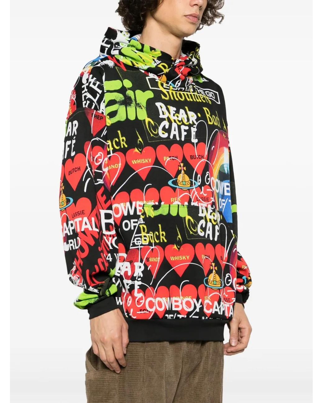 Vivienne Westwood Red Orb Graphic-Print Jersey Hoodie