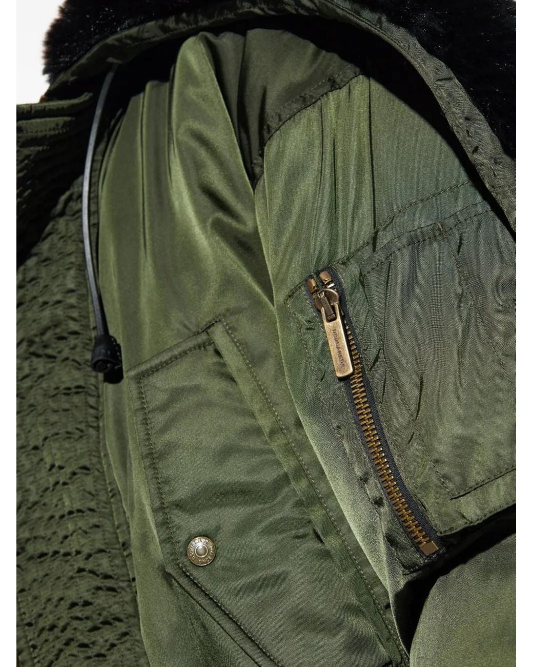 DSquared² Jassen ,Groen ,Leer Geïsoleerde Jas in het Green voor heren