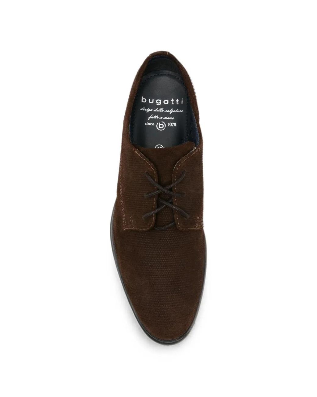 Bugatti Brown Perforated Panelled Derby Shoes for men