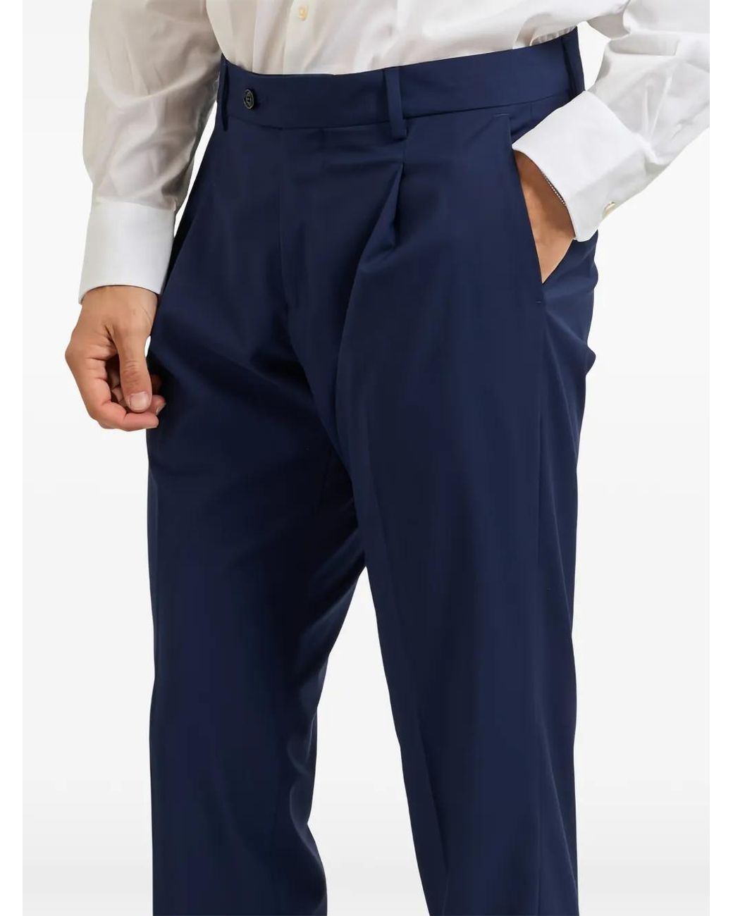 Bharnaba Blue Single-Breasted Suit for men