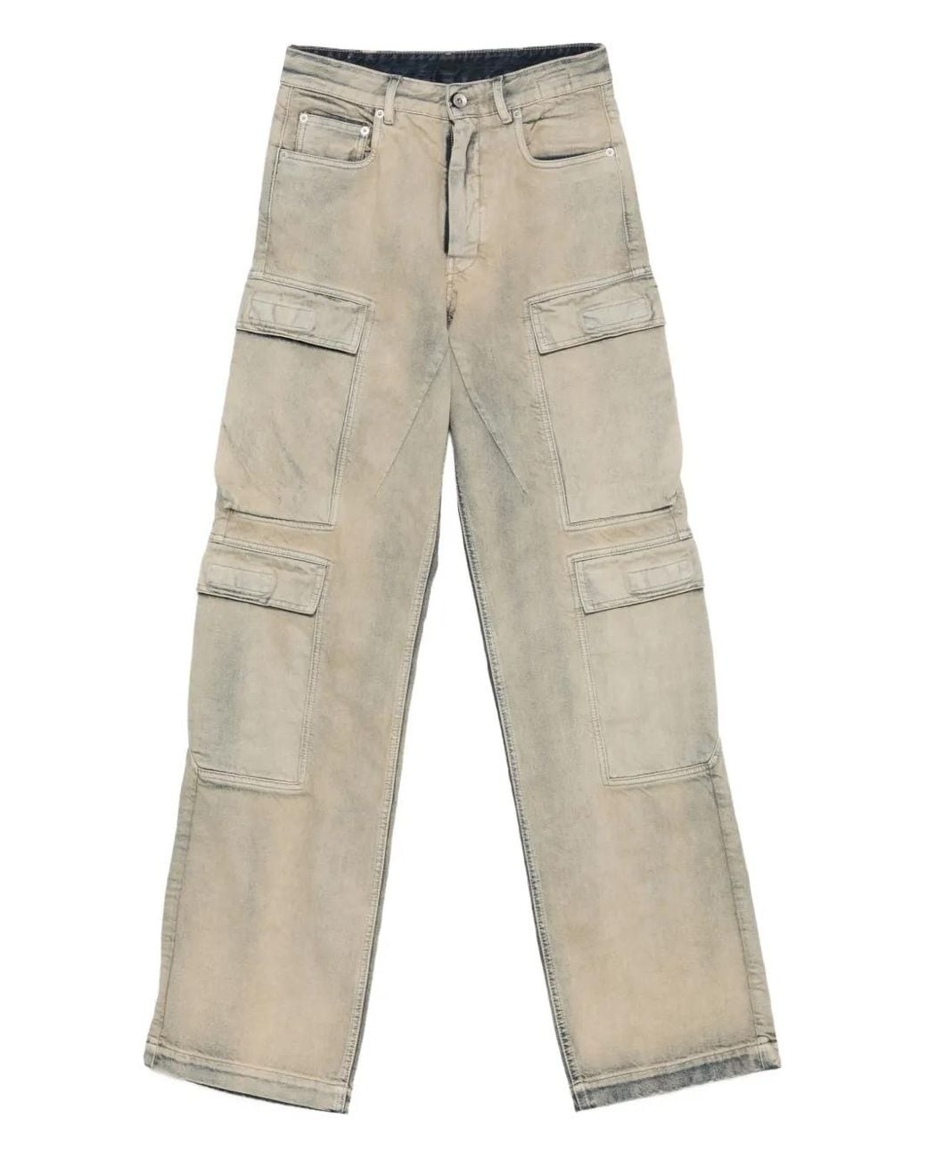 Rick Owens Gray Cargo Pocket Jeans