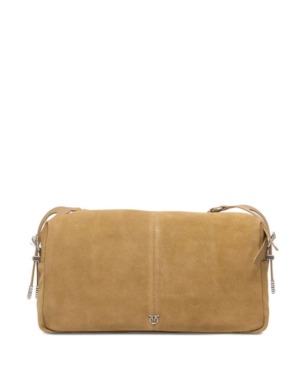 Pinko Natural Grand Sac Porté Épaule Keeper Bag En Daim