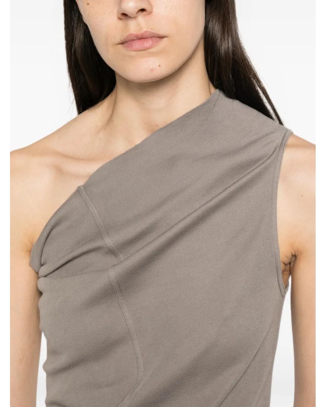 Rick Owens Gray Cotton Tank Top