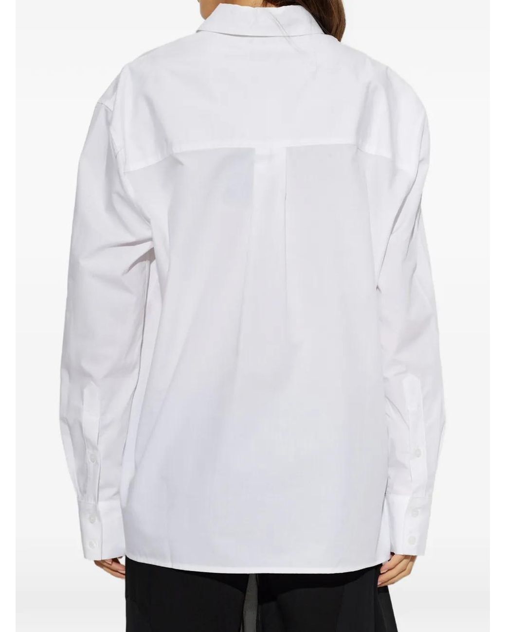 AVAVAV White Embroidered Oversize Shirt