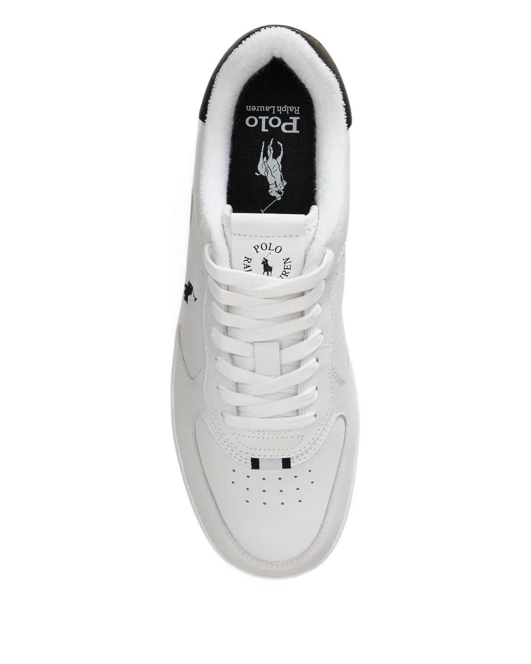 Polo Ralph Lauren White Masters Court Leather Sneakers for men