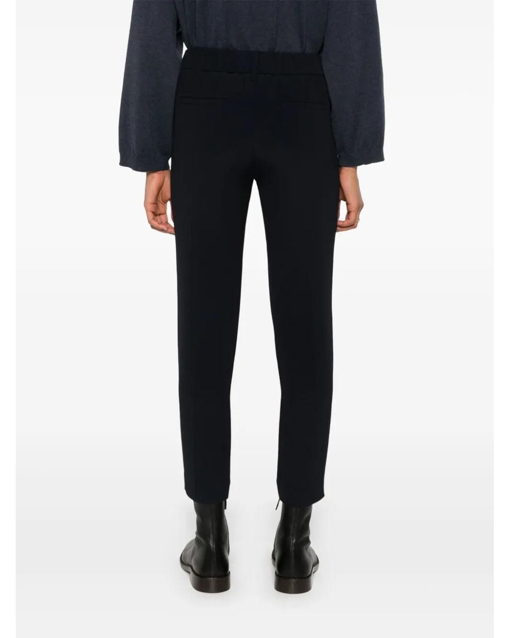 Brunello Cucinelli Black Tailored Straight-Leg Trousers