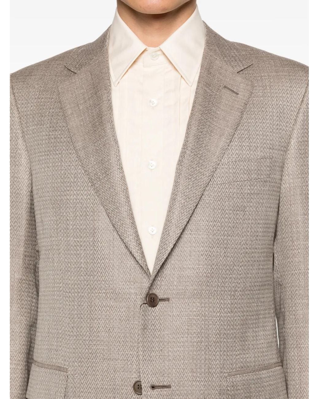 Canali Gray Textured Blazer for men