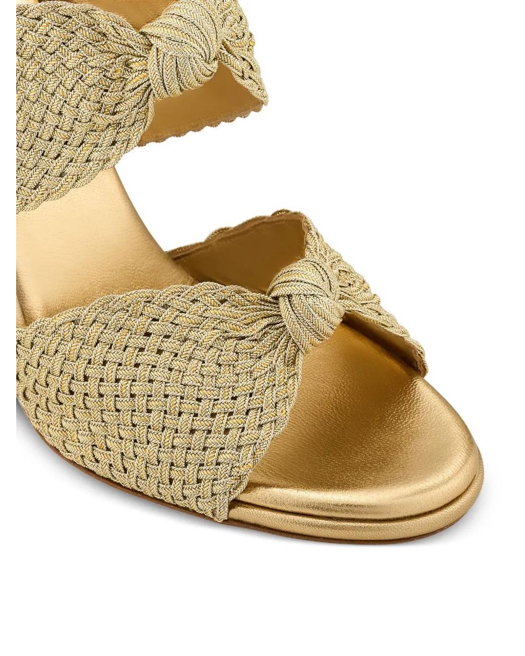 Aquazzura Metallic Sandales À Détail Noué