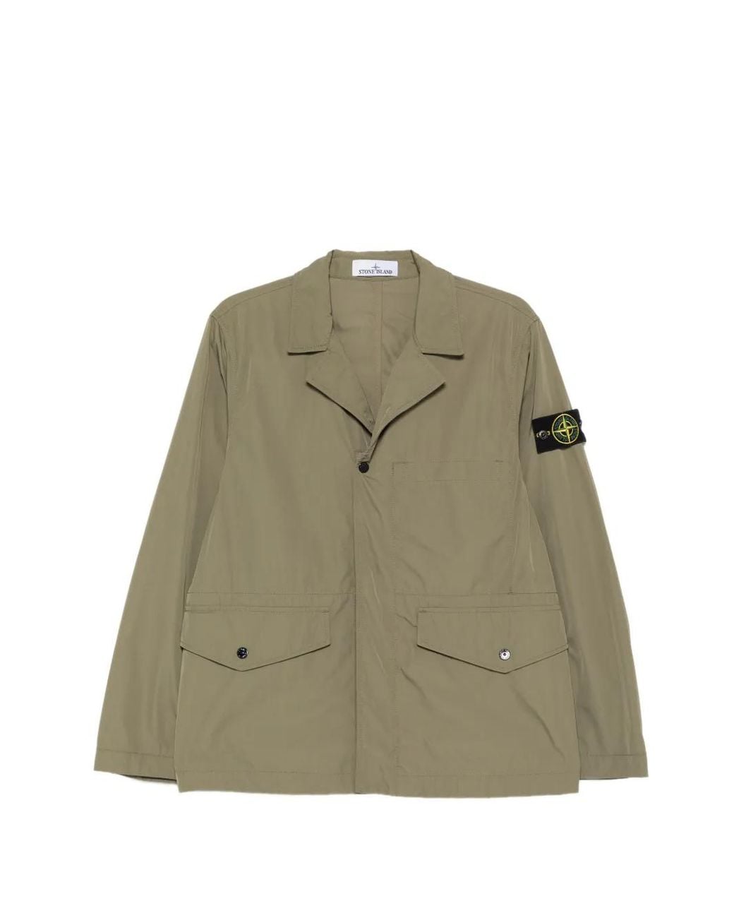 Stone Island Green Micro Twill Blazer for men