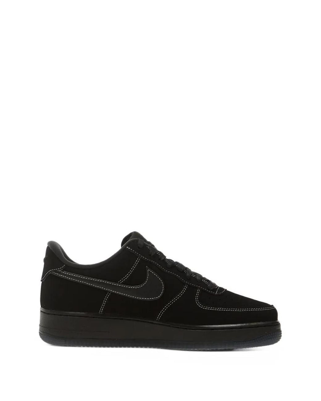 Nike Black Air Force 1 '07 Lv8 Contrast-Stitch Sneakers for men