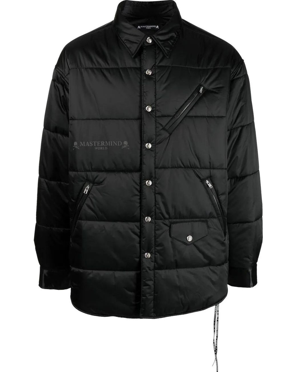 MASTERMIND WORLD Black Padded Shirt Jacket for men