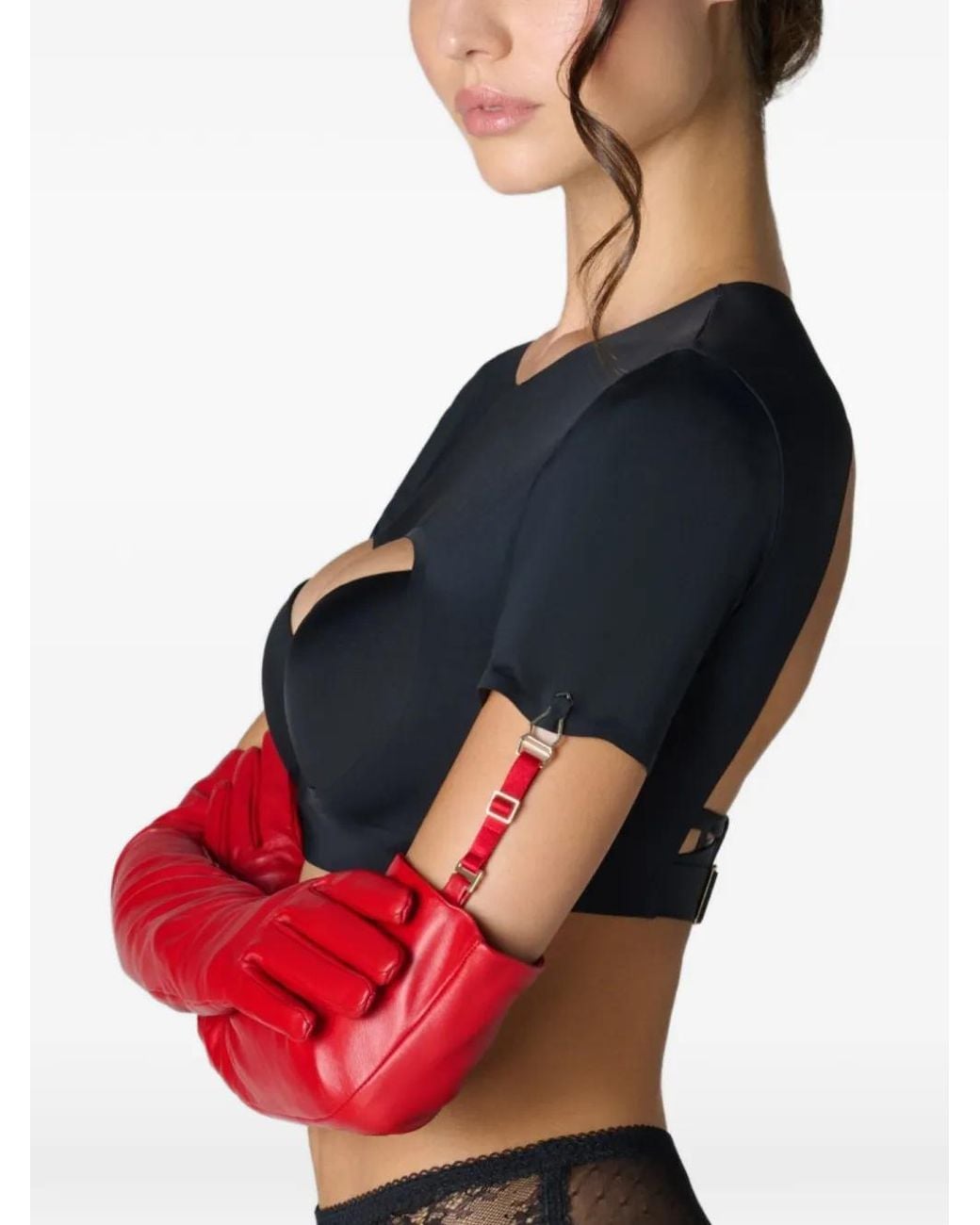 Scandale Red Inspiration Divine Leather Opera Gloves
