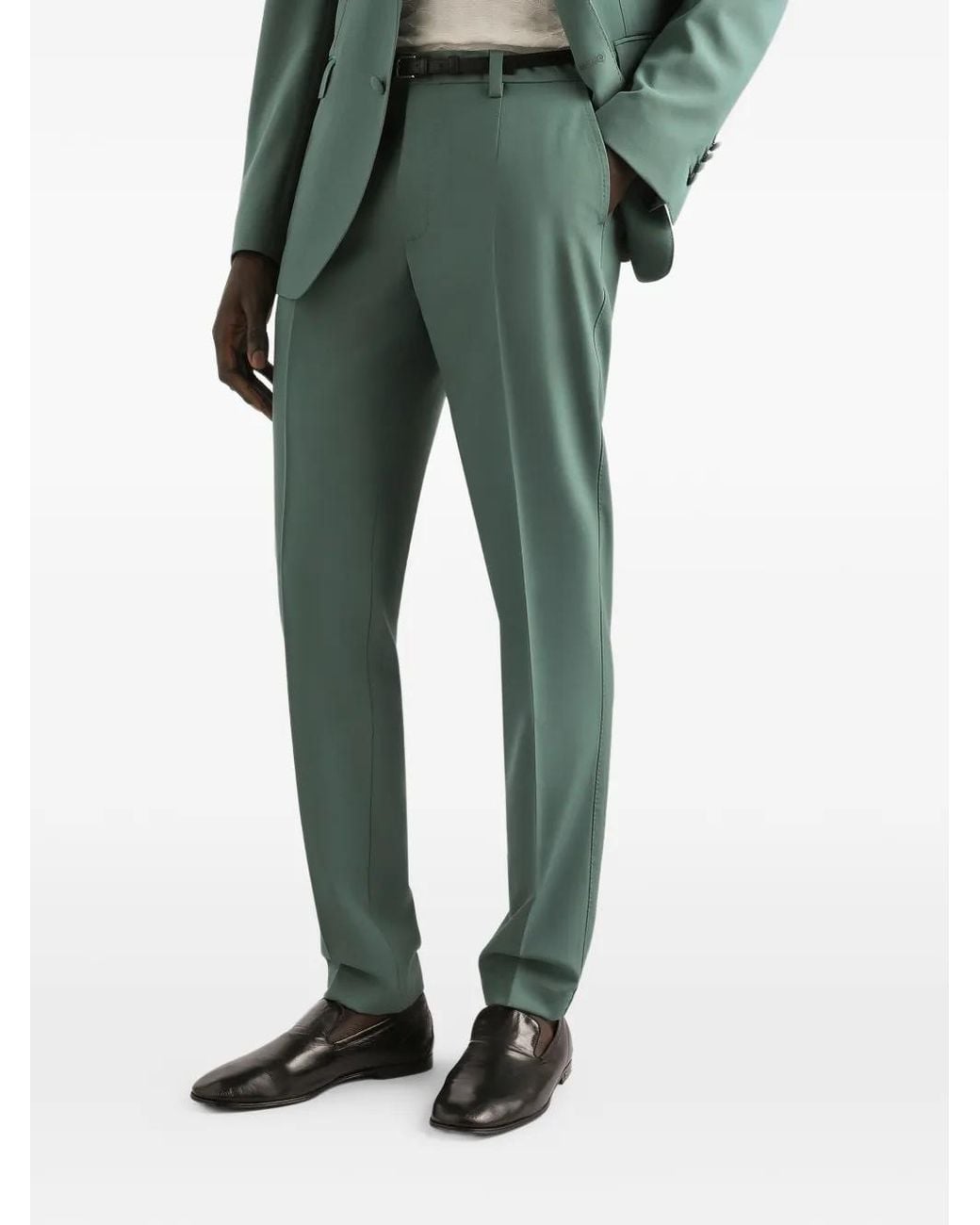 Dolce & Gabbana Green Poplin Trousers for men