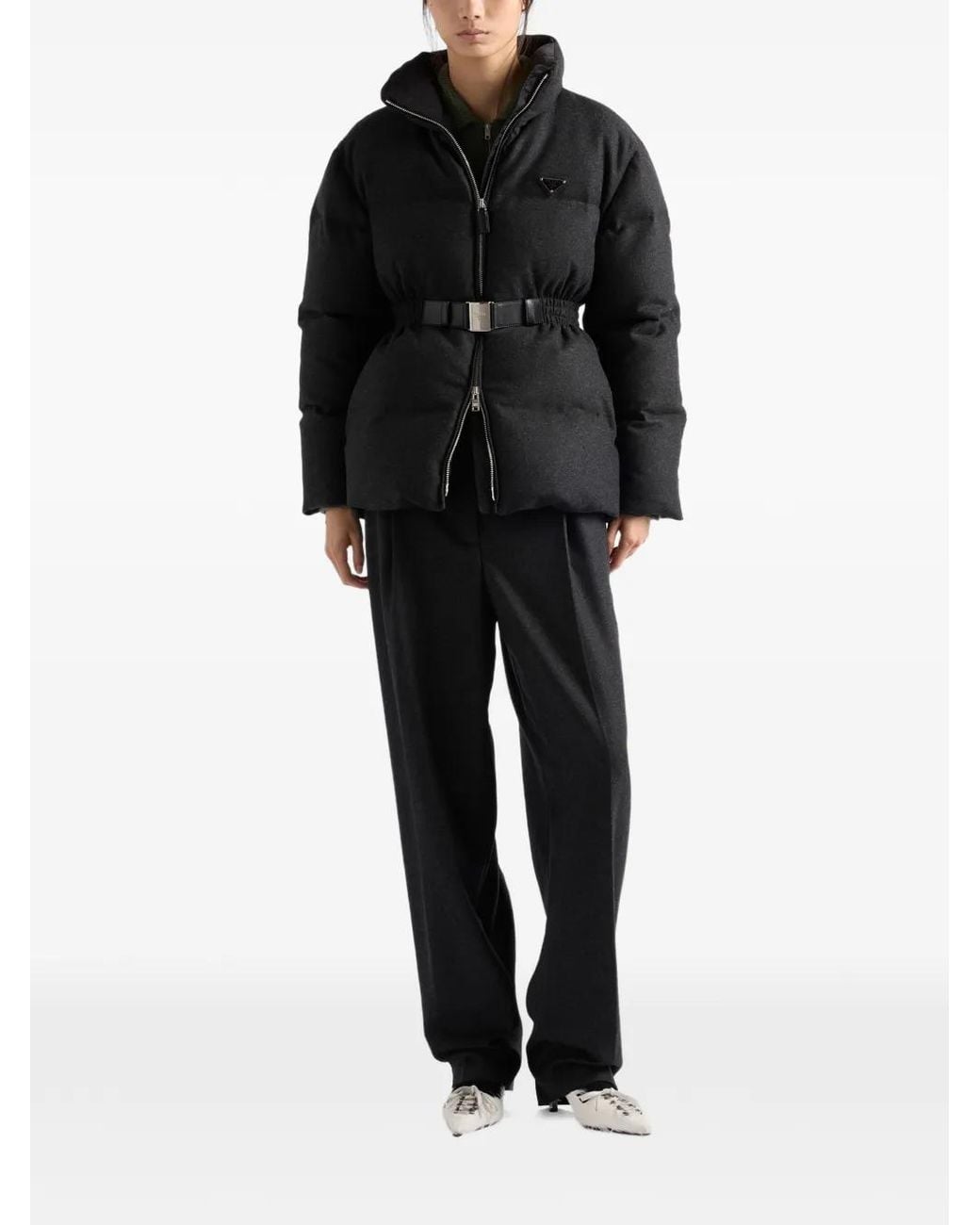 Prada Black Re-Wool Down Jacket