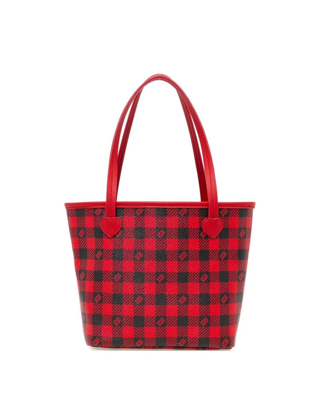 AAPE BY A BATHING AP Red Logo Checked Tote Bag