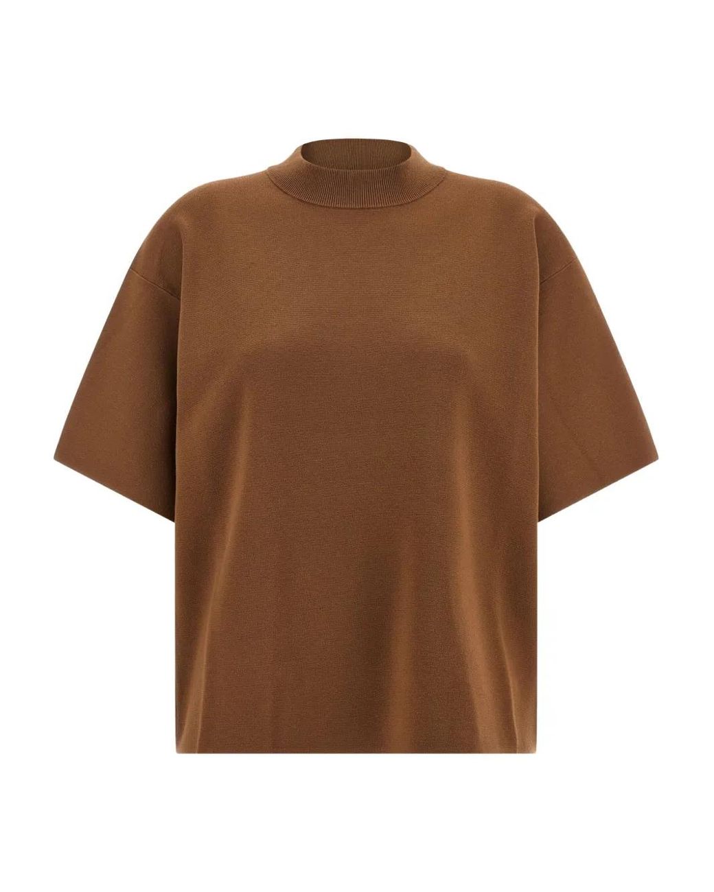 Max Mara Brown Crew Neck Top