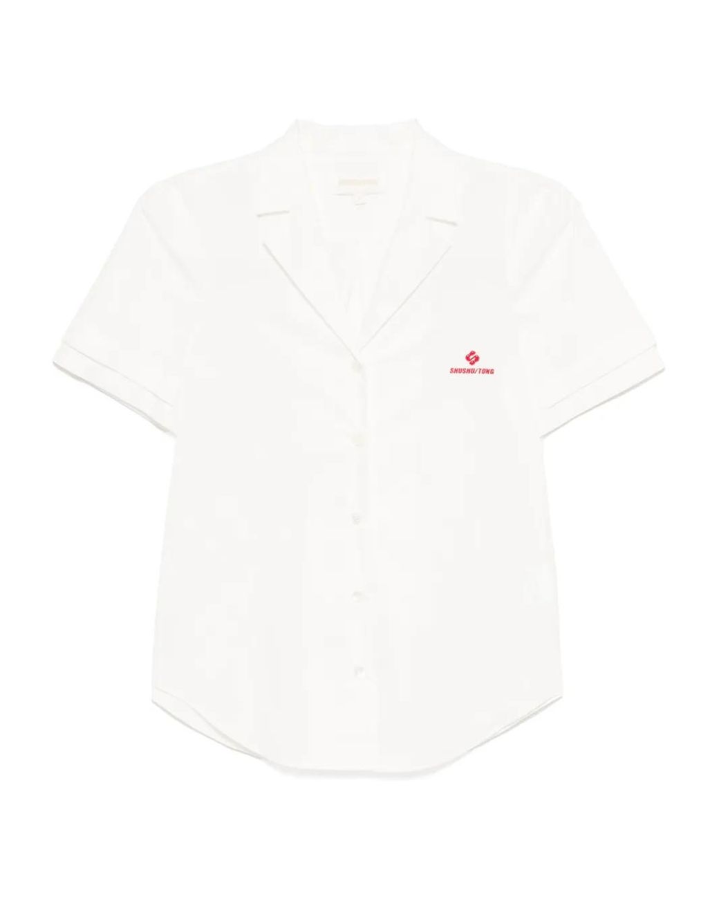 ShuShu/Tong White Logo-Embroidered Shirt