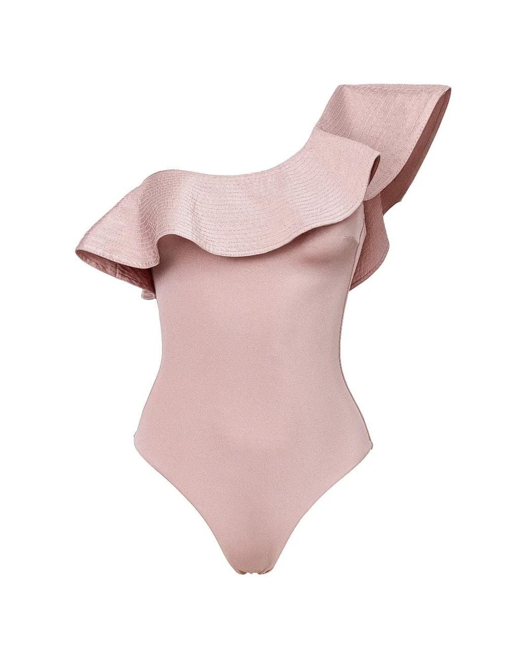 SOFIA ERHAN Pink Grace Ruffled One-Shoulder Swimsuit