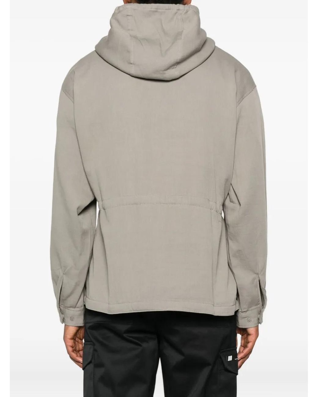 (w)taps Gray Multi-Pocket Hoodie for men
