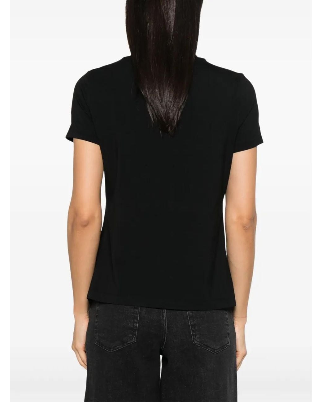 DKNY Black Logo-Embellished T-Shirt