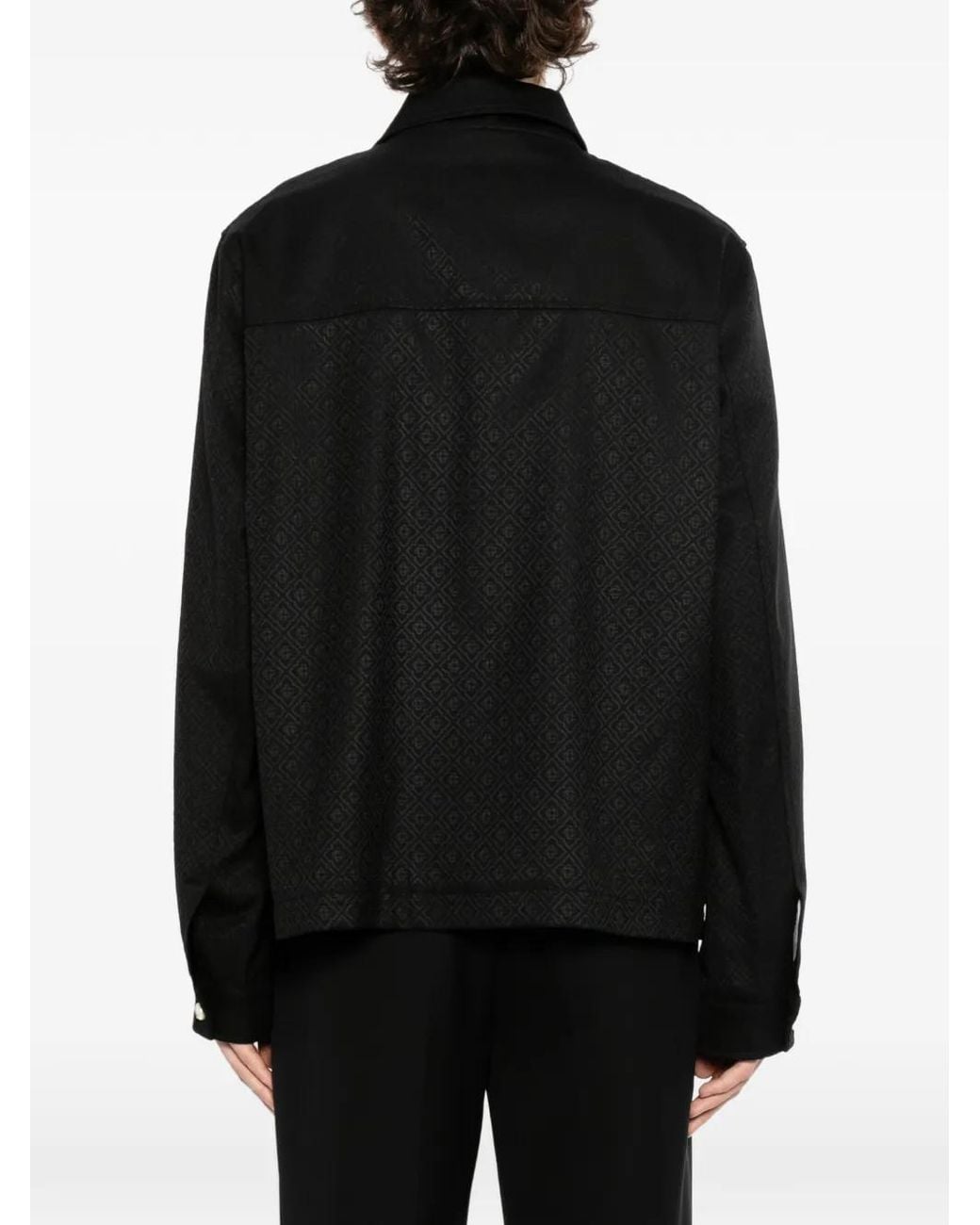 Casablanca Black Monogram Wool Sports Jacket for men