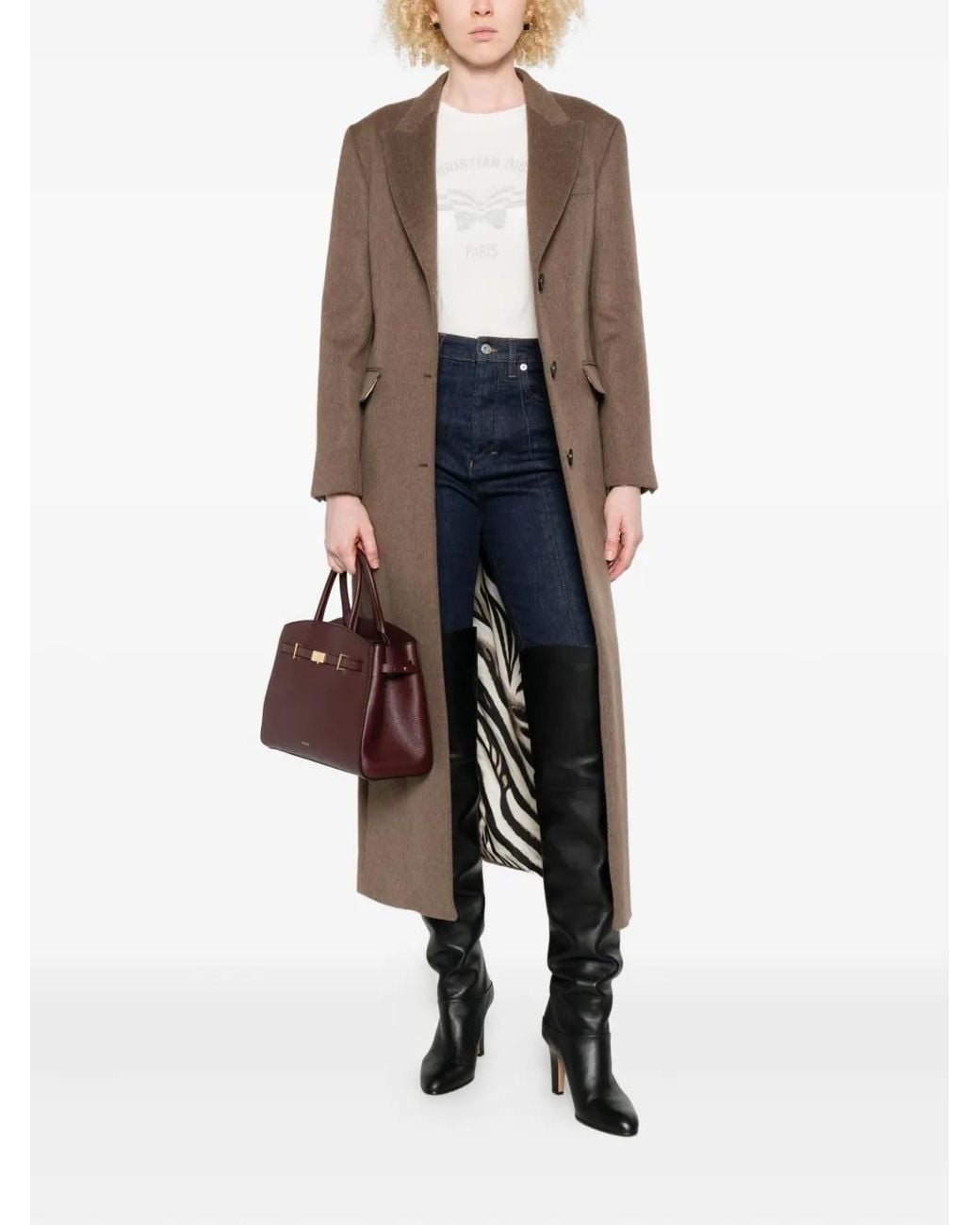Eraldo Brown Single-Breasted Coat