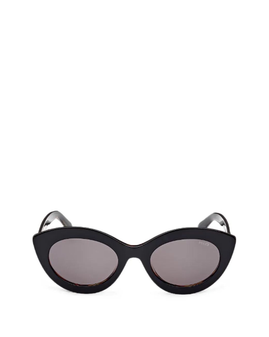 Emilio Pucci Black Tortoiseshell Cat-Eye Sunglasses