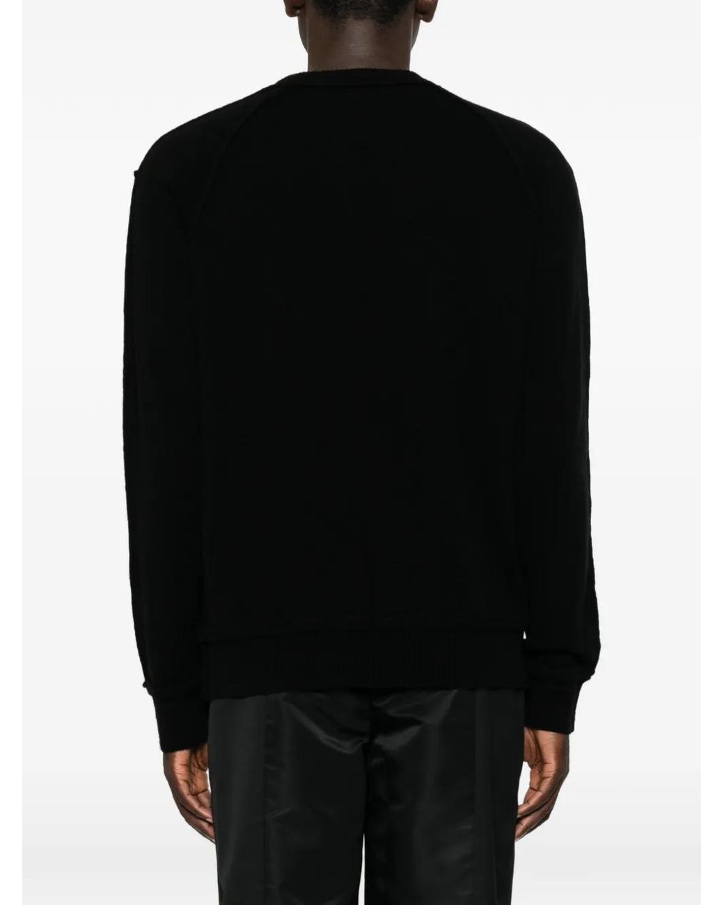 Undercover Black Raglan-Sleeve Crew-Neck Sweater for men