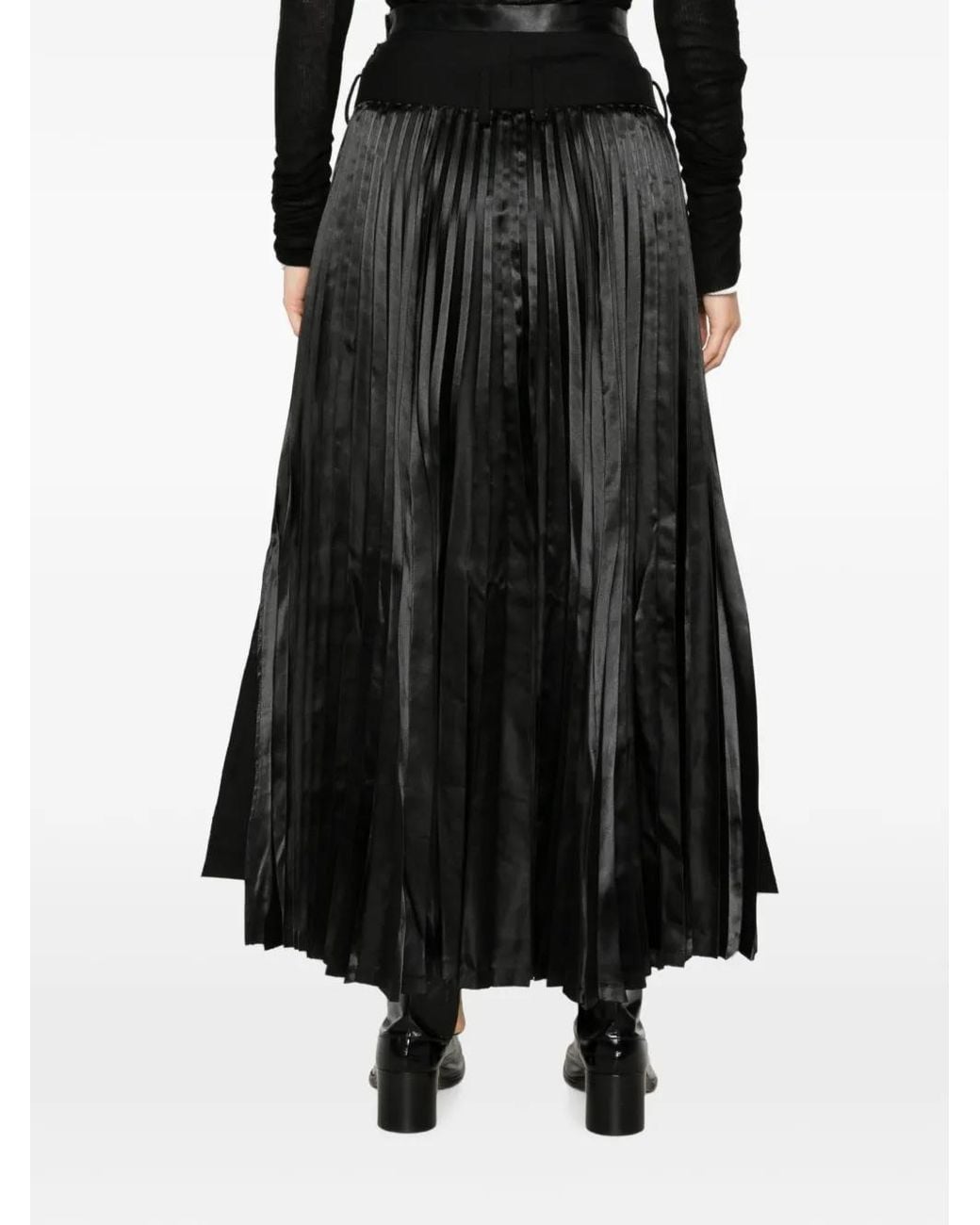 Junya Watanabe Black Pleated Layered Trousers