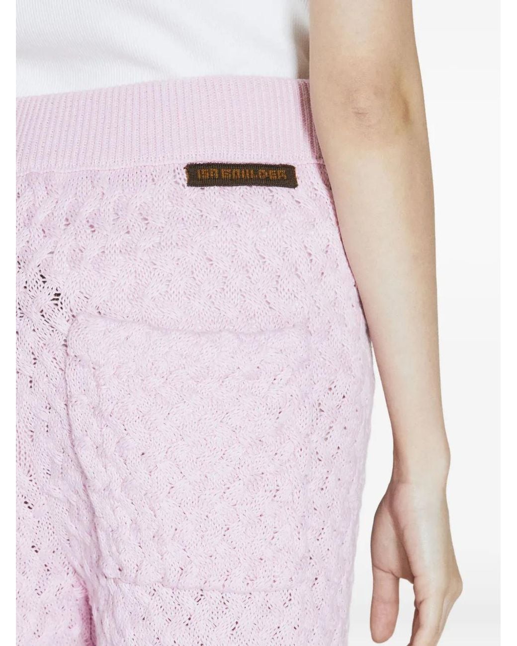 Isa Boulder Pink Cableweave Trousers