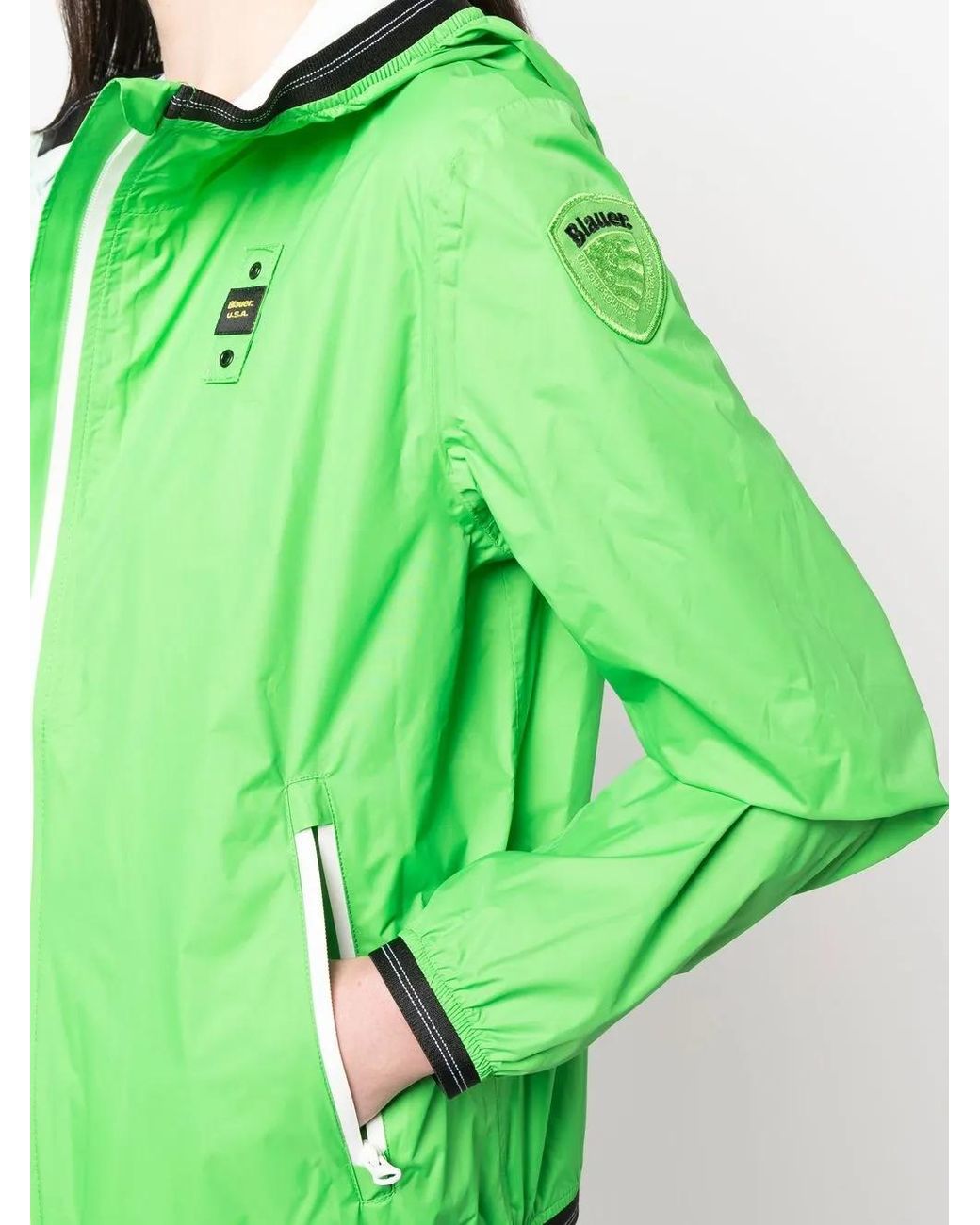 Blauer Green Contrast-Trimmed Track Jacket