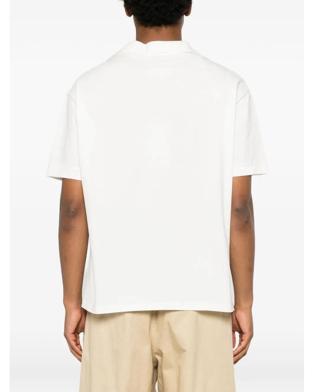 Maison Margiela White Cotton Polo Shirt for men