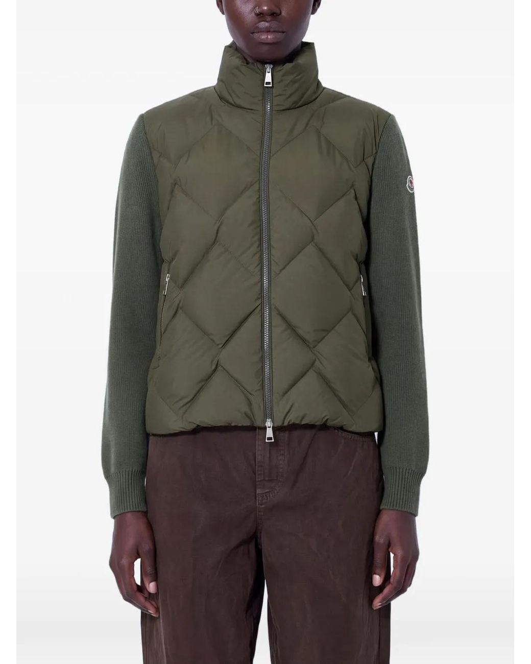 Moncler Green Jacke Mit Logo-Patch