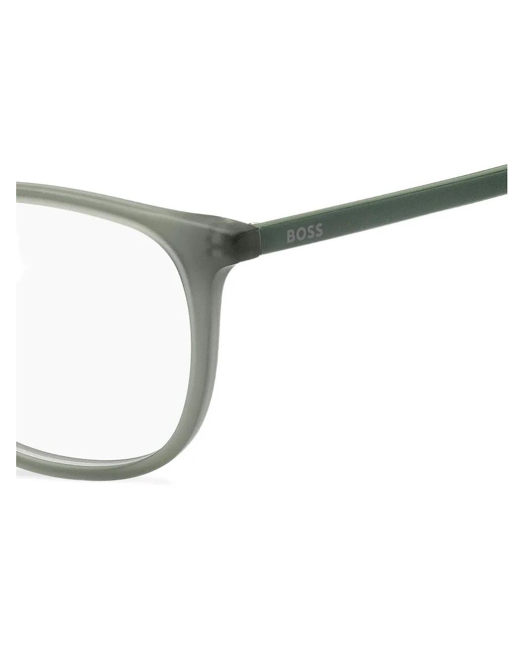 Boss White Square-Frame Glasses
