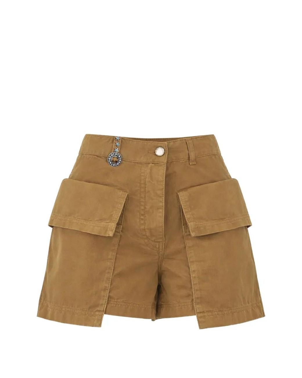 Pinko Natural Flap-Pocket Shorts