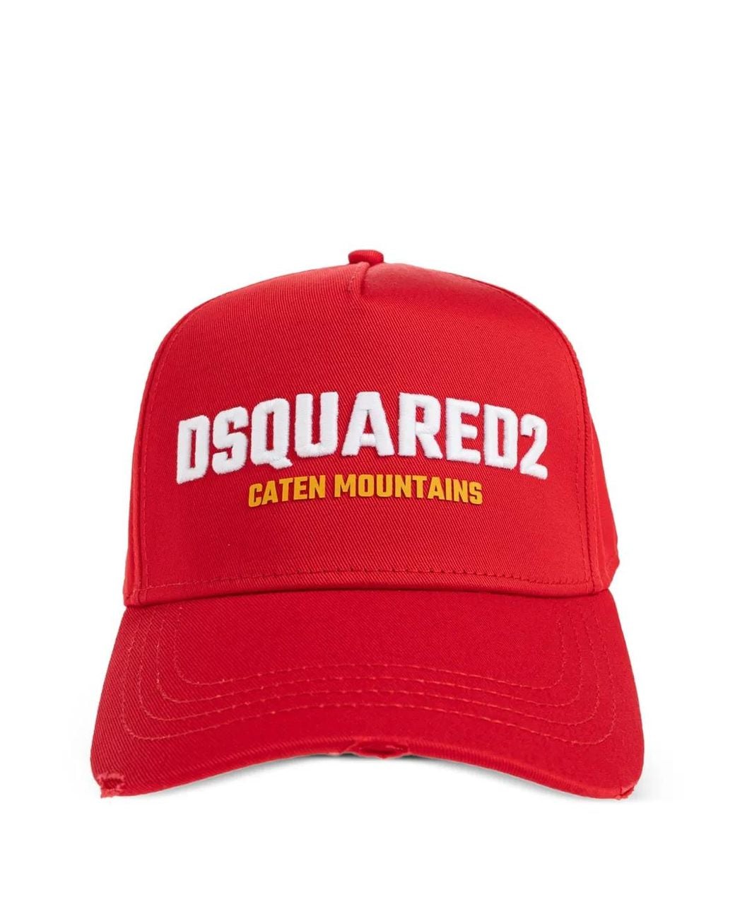 DSquared² Distressed-Effect Embroidered Baseball Cap for men