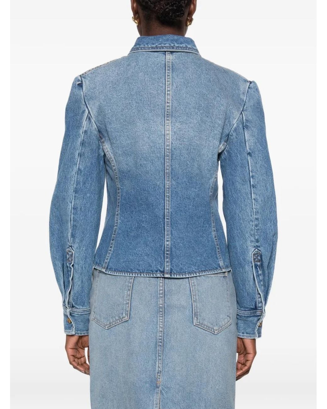 Willy Chavarria Blue Chavela Denim Shirt Jacket