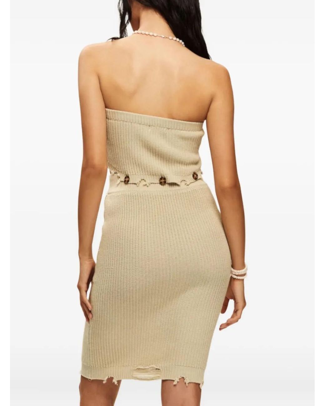 SER.O.YA Natural Grace Distressed Dress