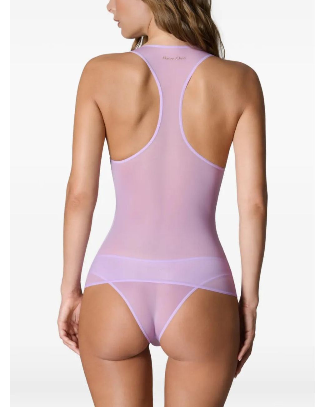 Maison Close Purple Double Sens Sheer Tank Top