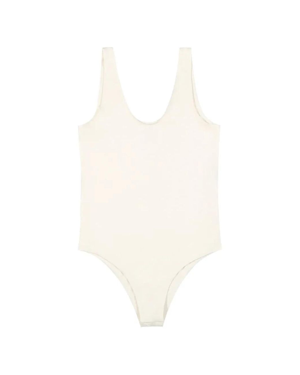 120% Lino White Scoop-Neck Sleeveless Body