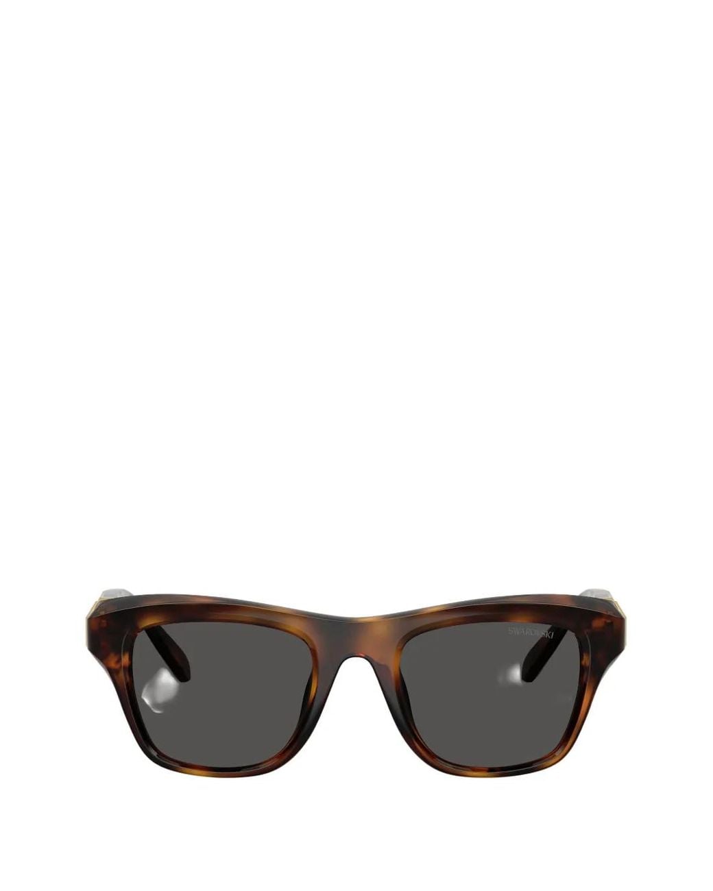 Swarovski Black Crystal-Embellished Rectangle-Frame Sunglasses