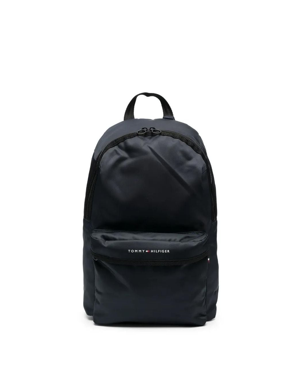 Tommy Hilfiger Blue Logo-Print Zipped Backpack for men